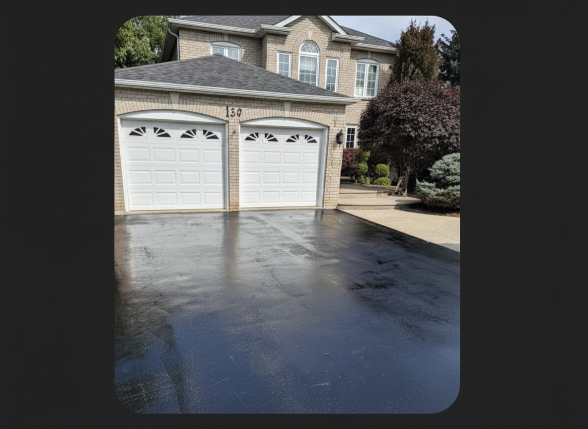Asphalt maintenance project in Woodbridge